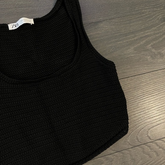 ZARA Co-Ord black crochet top - Picture 8 of 8